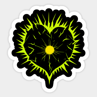 Abstract Minimalist Cool Symbol: Atomic Heart Sticker